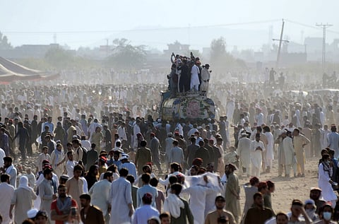 Pashtuns gather for a grand jirga at Jamrud in October 2024. The event went ahead despite a nominal ban on the Pashtun Tahafuz Movement, and the Pashtun struggle moving in new directions in its confrontation with militant groups and the Pakistan state.