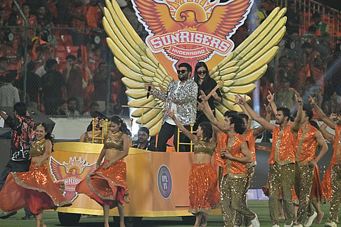 music director thaman performs in ipl 2025 match ceremony in hyderabad