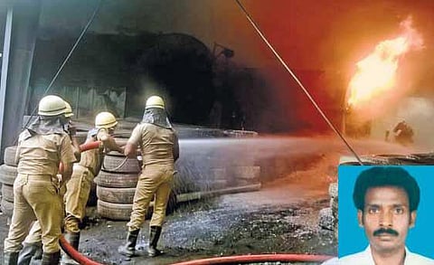 கொதிகலன் வெடித்து தொழிலாளி உடல் கருகி பலி