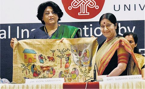 நாளந்தா பல்கலை. வளர்ச்சிக்கு ரூ. 2,727 கோடி ஒதுக்கீடு: சுஷ்மா ஸ்வராஜ் தகவல்