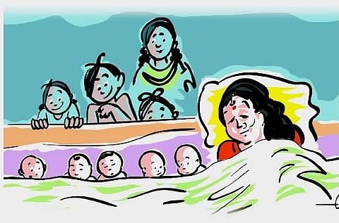 4 குழந்தைகளின் தாய்க்கு ஒரே பிரசவத்தில் 5 குழந்தைகள்