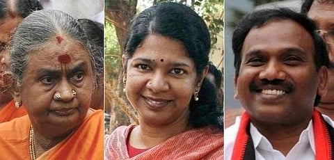 2ஜி வழக்கில் ராசா, கனிமொழி, தயாளு உட்பட 19 பேர் மீது குற்றச்சாட்டு பதிவு: சிபிஐ சிறப்பு நீதிமன்றம் நடவடிக்கை