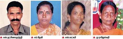 புதுக்கோட்டை, மணப்பாறை, கடலூர் அருகே நிகழ்ந்த வெவ்வேறு விபத்துகளில் 5 பக்தர்கள் உட்பட 10 பேர் பலி: 45 பேர் படுகாயமடைந்தனர்