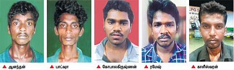 செயின் பறிப்பு, திருட்டில் ஈடுபட்ட 5 பேர் சிக்கினர்: 24 பவுன் பறிமுதல்