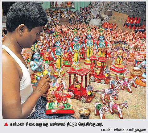 மகாபாரத கதாபாத்திரங்களின் பொம்மைகள்: வேலூரில் இருந்து அமெரிக்காவுக்கு ஏற்றுமதி