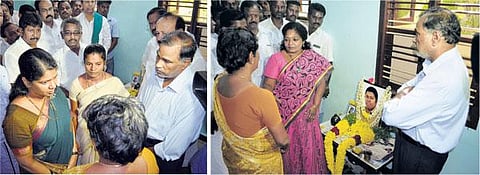 கடலூர் அருகே கோண்டூரில் டிஎஸ்பி விஷ்ணுபிரியா படத்துக்கு கனிமொழி, தமிழிசை அஞ்சலி