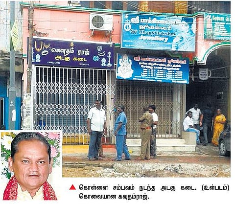 காஞ்சியில் பட்டப்பகலில் துணிகரம்: வாயில் துணி அடைத்து நகை கொள்ளை- மூச்சுத்திணறி அடகுகடை அதிபர் பலி