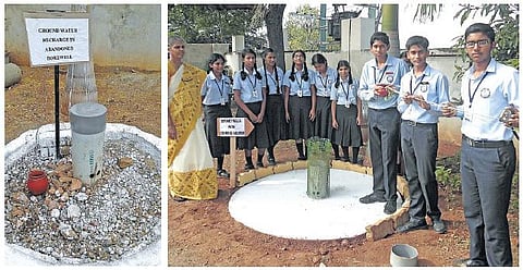 மழைநீர் சேகரிப்புத் தொட்டியானது ஆழ்துளைக் கிணறு: திருப்பூர் பள்ளி மாணவர்கள் சாதனை