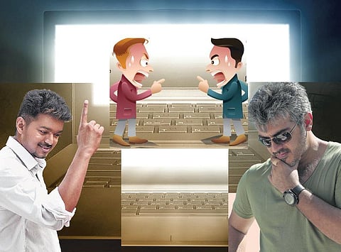 அஜித் - விஜய் ரசிகர்கள் சண்டையால் யாருக்கு லாபம்?