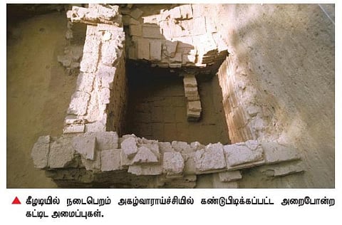 கீழடியில் 2-ம் கட்ட அகழாய்வு: புதையுண்ட பல கட்டிடங்கள் கண்டுபிடிப்பு