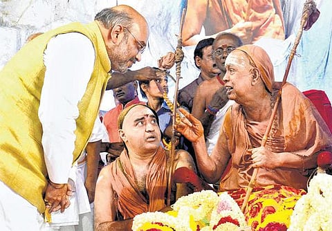 அரசியல் காரணங்களுக்காக ஜயேந்திரர் மீது வழக்கு: பாஜக தலைவர் அமித் ஷா கருத்து