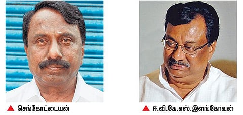 கோபி தொகுதி காங்கிரஸுக்கு ஒதுக்கீடு: செங்கோட்டையனை எதிர்த்து ஈவிகேஎஸ்?- கட்சி நிர்வாகிகள் எதிர்பார்ப்பு