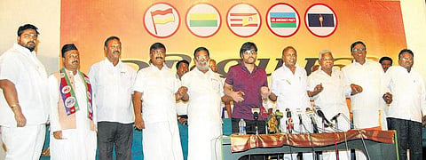நடிகர் கார்த்திக் தலைமையில் புதிய கூட்டணி: தமிழகம், புதுவையில் அனைத்து தொகுதிகளிலும் போட்டி