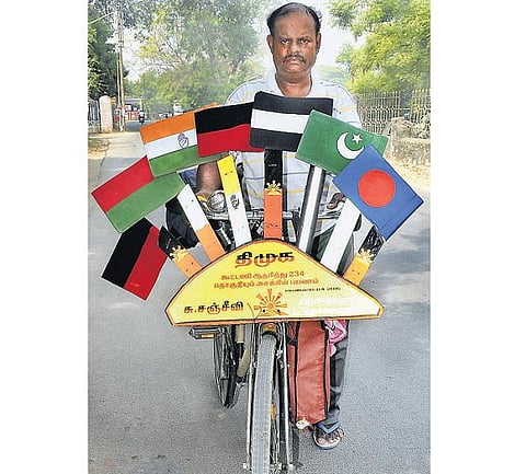 கவன ஈர்ப்புத் தொண்டர்: சஞ்சீவியின் 2,500 கி.மீ. சைக்கிள் பிரச்சாரப் பயணம்