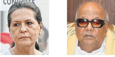 மே 5-ம் தேதி சென்னை தீவுத் திடலில்: சோனியா - கருணாநிதி ஒரே மேடையில் பிரச்சாரம் - கூட்டணி கட்சிகளின் தலைவர்கள் பங்கேற்பு