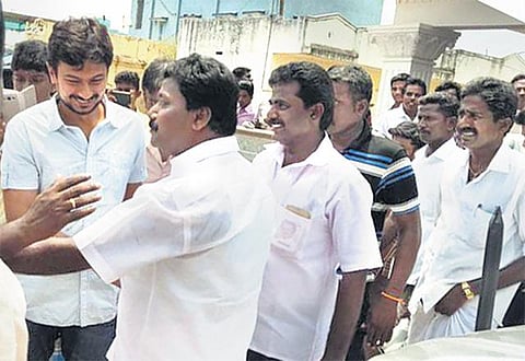 திருவெறும்பூரில் மகேஷ் பொய்யாமொழிக்கு ஆதரவு திரட்டிய உதயநிதி