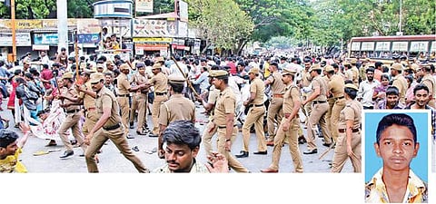 சென்னையில் போலீஸ் வேன் மோதி 2 மாணவர்கள் பலி: பொதுமக்கள் மறியல் - போலீஸ் தடியடி