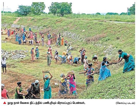 ஒருநாள் வராவிட்டால் வாரம் முழுவதும் வேலையில்லை: ஊரக வேலை உறுதியளிப்பு திட்ட தொழிலாளிகள் தவிப்பு
