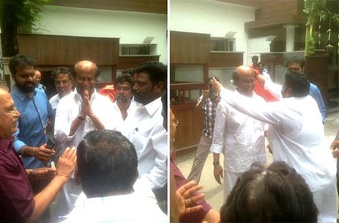 தீபாவளியன்று ரசிகர்களை சந்தித்தார் ரஜினிகாந்த்