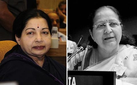 ஜெயலலிதாவின் மறைவு நாட்டுக்கு பேரிழப்பு: சுமித்ரா மகாஜன் புகழஞ்சலி