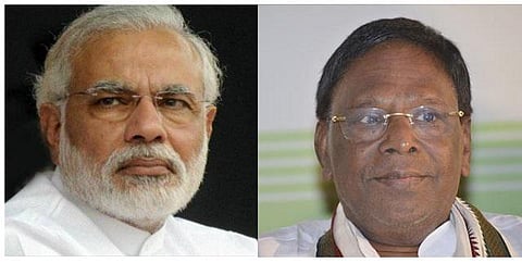 மின்னணு பண பரிவர்த்தனை: மோடிக்கு சவால்விடும் நாராயணசாமி