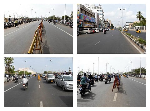 லட்சம் பேர் கூடிய வேளையிலும் நெரிசலில் சிக்காத காமராஜர் சாலை