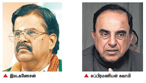சசிகலா தமிழக முதல்வராக பதவியேற்கும் விவகாரம்: இல.கணேசன், சுப்பிரமணியன் சுவாமி எதிர்மறை பேச்சு