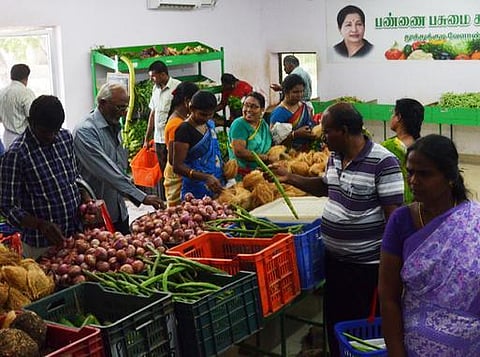 ஆர்.கே.நகர் தொகுதியில் முன்மாதிரி கடையாக நவீன வசதியுடன் பண்ணை பசுமை கடை திறப்பு