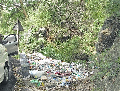 பாதுகாக்கப்பட்ட வனப்பகுதியில் குவியும் பாலிதீன் கழிவுகள்