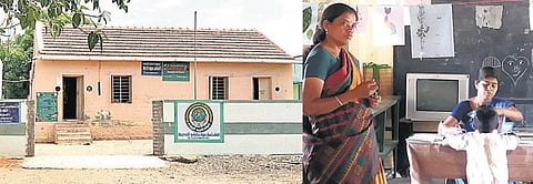 க.பரமத்தி அருகே உப்புப்பாளையம் தொடக்கப் பள்ளியில் ஒரு மாணவருக்கு 2 ஆசிரியர்கள்