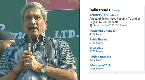 பெண்கள் பீர் குடிப்பது குறித்த மனோகர் பாரிக்கர் கருத்தை விமர்சிக்கும் நெட்டிசன்கள்: இந்திய அளவில் டிரெண்டாகும் #GirlsWhoDrinkBeer