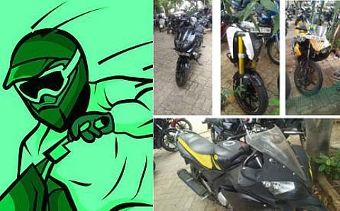 பைக் ரேஸ் ஓட்டியபோது விபத்து: 7 பேர் கைது; 4 பைக்குகள் பறிமுதல்