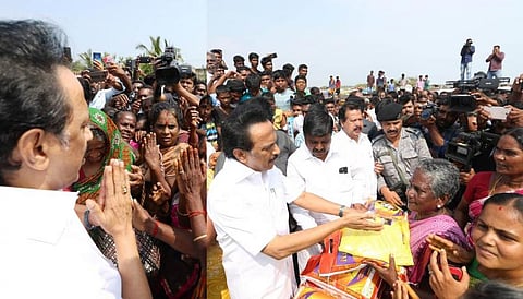 நாகையில் புயல் பாதித்த பகுதிகளில் மு.க.ஸ்டாலின் ஆய்வு