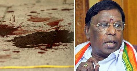 புதுச்சேரியில் இரட்டைக் கொலை: முதல்வர் நாராயணசாமி நேரில் ஆய்வு