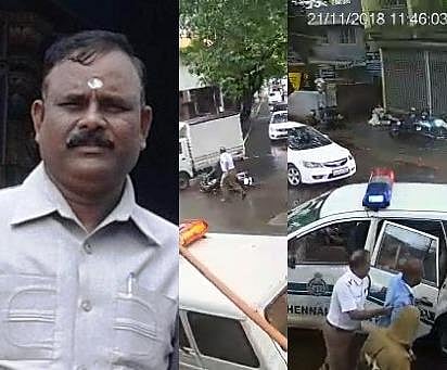ஓடும் வாகனத்திலிருந்து சக காவலரைத் தள்ளிவிட்ட சம்பவம்: இழுபறிக்குப் பின் ஆய்வாளர் ரவிச்சந்திரன் சஸ்பெண்ட்