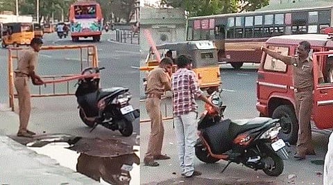 சென்னையில் மாணவரின் மோட்டார் சைக்கிளை அடித்து நொறுக்கிய போலீஸார் சஸ்பெண்ட்: காவல் ஆணையர் அதிரடி