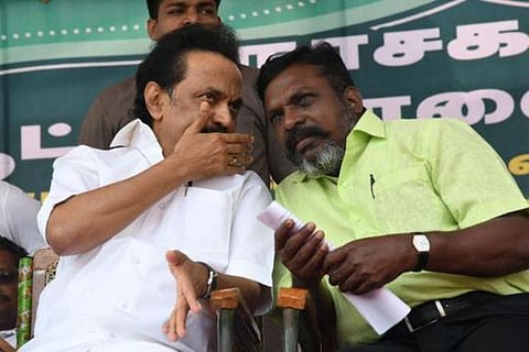 தலைவர் கருணாநிதியைப் போன்ற ராஜதந்திரி ஸ்டாலின்: திருமாவளவன் புகழாரம்