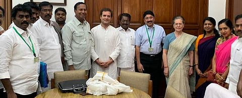 ராகுல் பிறந்த நாள்; திமுக எம்.பி.க்கள் நேரில் வாழ்த்து