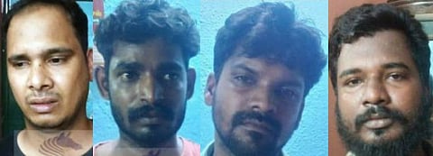 அழகு நிலையப் பெண் மீது தாக்குதல், செயின் பறிப்பு: எஸ்.ஐ மகன் உட்பட 4 பேர் கைது