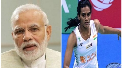 ‘‘இளம் வீரர்களுக்கு ஊக்கம் தரும்’’ - தங்கம் வென்ற பி.வி.சிந்துவுக்கு பிரதமர் மோடி வாழ்த்து