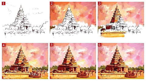 உனக்குள் ஓர் ஓவியன்-1: மாலைப்பொழுதில் மகாபலிபுரம்
