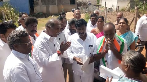 பிரச்சாரத்தில் ஈடுபடும் ரங்கசாமி