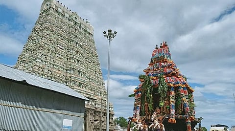 தென்காசி காசிவிஸ்வநாதர் கோயில் ஐப்பசி திருக்கல்யாண திருவிழா தேரோட்டம் கோலாகலம்