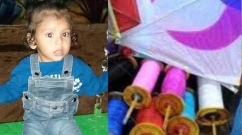 மாஞ்சா நூல் கழுத்தறுத்து 3 வயது குழந்தை உயிரிழப்பு: 4 பேரைப் பிடித்து போலீஸ் விசாரணை