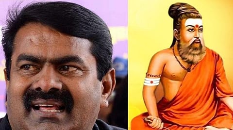 சீமான், பாஜக ட்விட்டரில் பதிவிட்டிருந்த திருவள்ளுவர் படம்