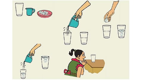 அறிவியல் மேஜிக்: ஐஸ்கட்டி உருகினால் தண்ணீர் வழியுமா?
