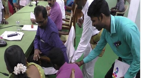 பணத்திற்காக மலேசியாவில் கடத்தப்பட்டவர் மீட்பு: சிவகங்கை ஆட்சியரின் காலில் விழுந்து நன்றி தெரிவித்த இளைஞர்