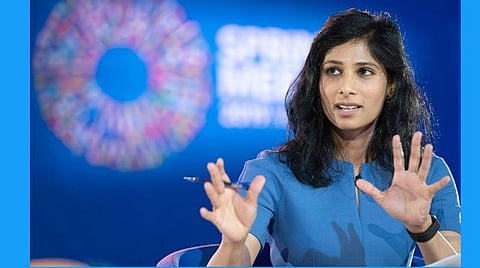 ஐஎம்எப் தலைமைப் பொருளாதார வல்லுநர் கீதா கோபிநாத் : கோப்புப்படம்