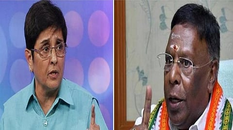 கிரண்பேடி - முதல்வர் நாராயணசாமி: கோப்புப்படம்