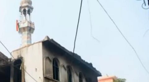 வடகிழக்கு டெல்லியில் பாதிப்புக்குள்ளான ஒரு மசூதி.
